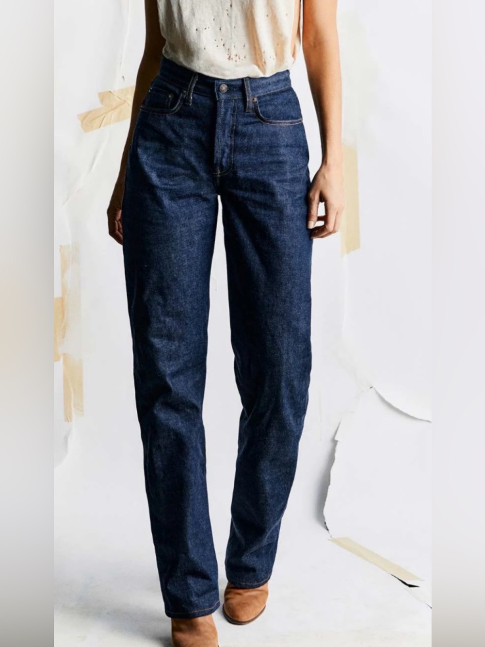 imogene + willie Trudie High-Rise Dark Blue Selvage Denim Jeans